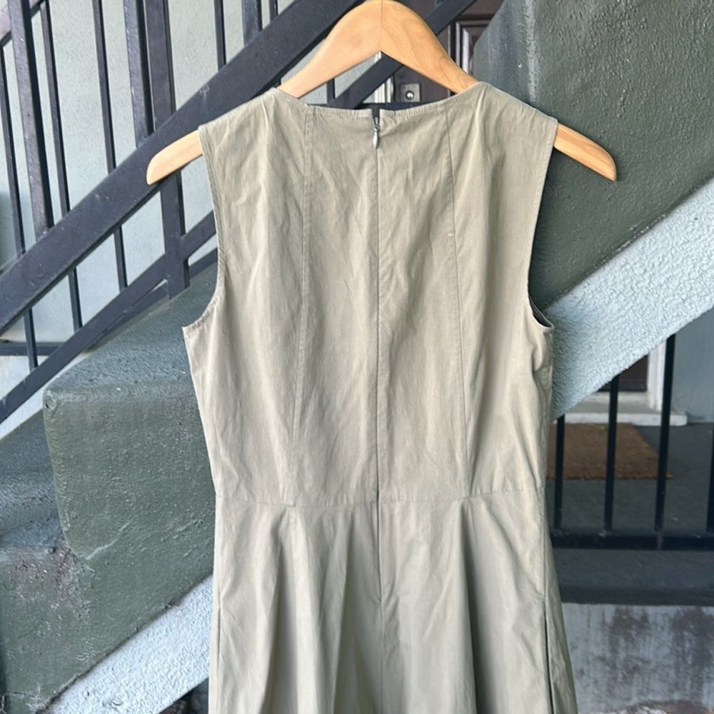 COS Sleeveless Waisted Dress With Pleats Bohemian Cotton Summer Dress Size 4 - Picture 8 of 8